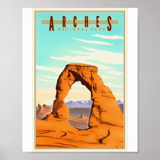 Arches nationalpark Litho Artwork Poster (Framsidan)