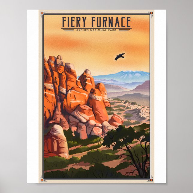 Arches nationalpark Litho Artwork Poster (Framsidan)