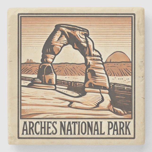 Arches nationalpark stenunderlägg (Framsidan)