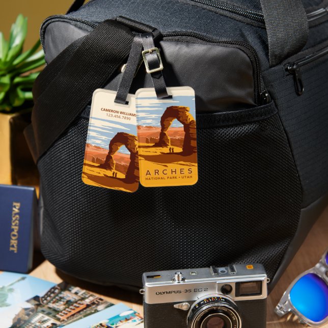 Arches nationalpark | Utah Bagagebricka (Fram & Baksida)