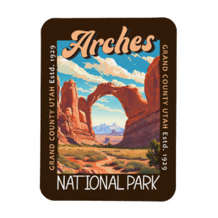 Arches nationalpark Utah Distress Magnet