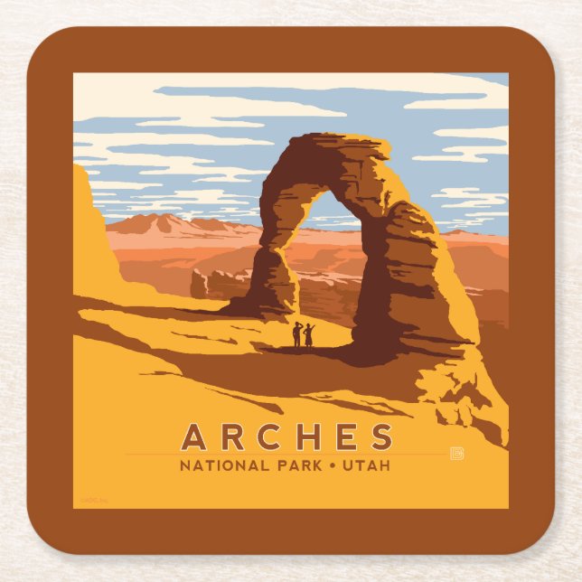 Arches nationalpark | Utah Underlägg Papper Kvadrat (Framsidan)