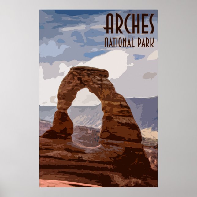 Arches nationalpark Vintage affisch (Framsidan)