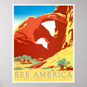 Arches Nat'l Park, WPA Vintage affisch, Se Amerika Poster