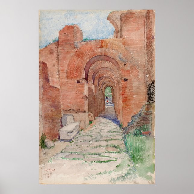 Arches of Palace of Nero (1933) Cass Gilbert Poster (Framsidan)