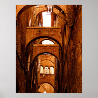 Arches of Siena Italien Poster