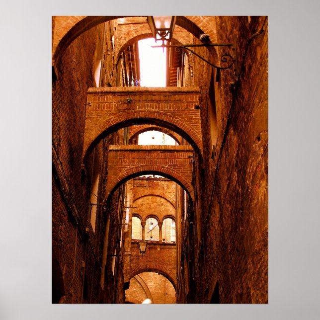 Arches of Siena Italien Poster (Framsidan)