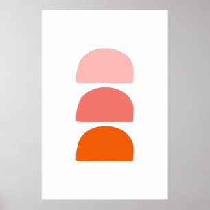 Arches Rosa Coral Orange Poster