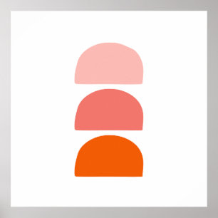 Arches Rosa Coral Orange Poster