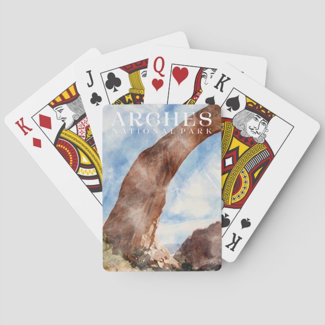 Arches Spelkort, nationalparksdekan på kort Casinokort (Baksidan)