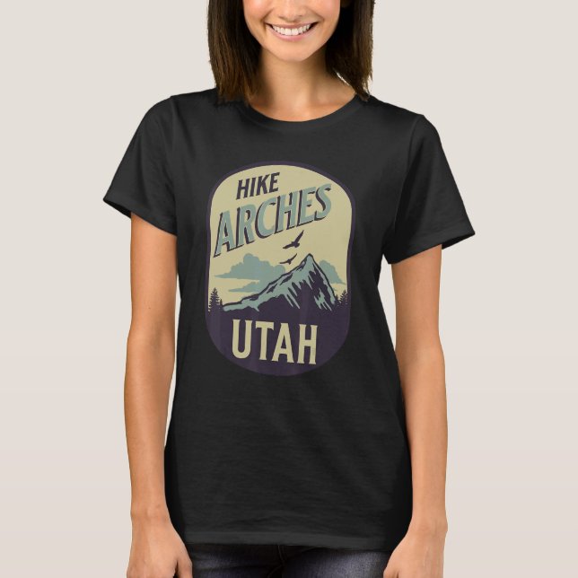 Arches Utah Hike Mountain utomhus T Shirt (Framsida)