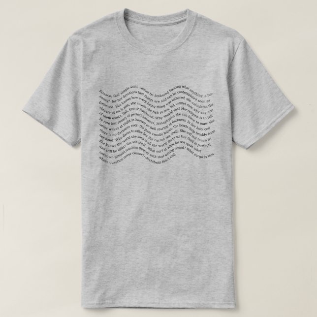 Archibald MacLeish Science Dikt ’Sigmund Freud’ T Shirt (Design framsida)