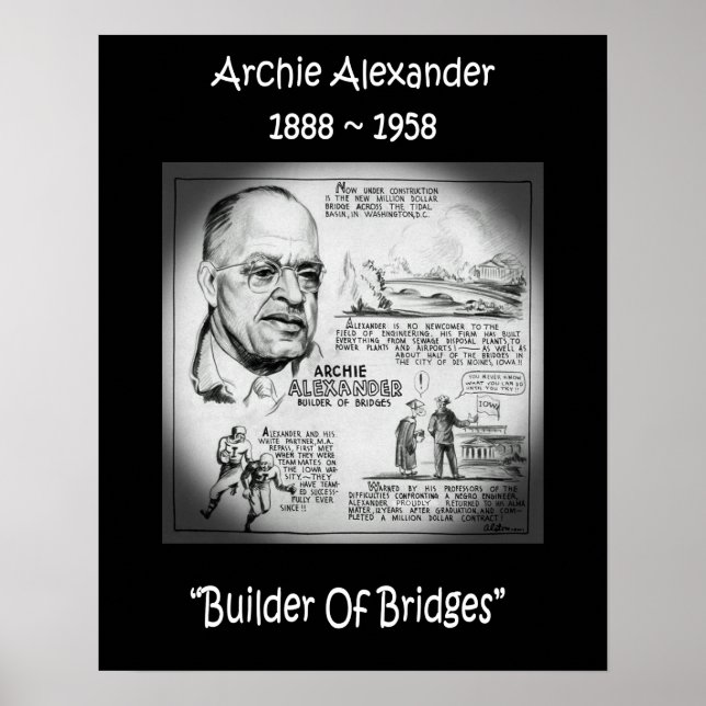 Archie Alexander ~ Mathematician/Ingenjör~Builder Poster (Framsidan)