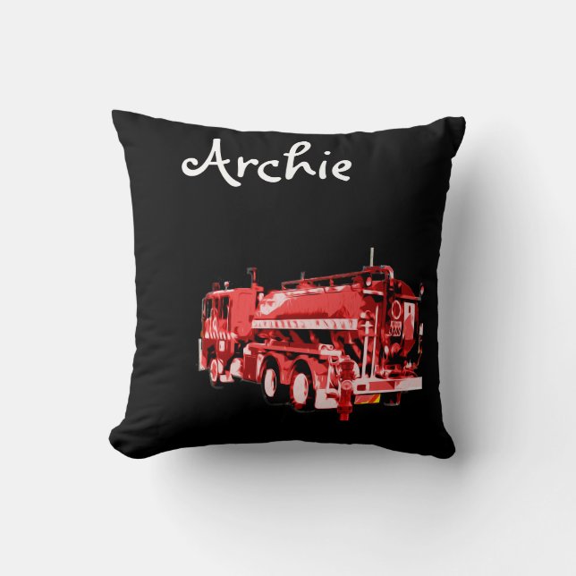 Archie Namn with Red Fire Lastbil, Kudde (Framsida)