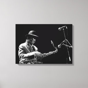 Archie Shepp 1 från P. Baud Banlieues Bleues 2010 Canvastryck