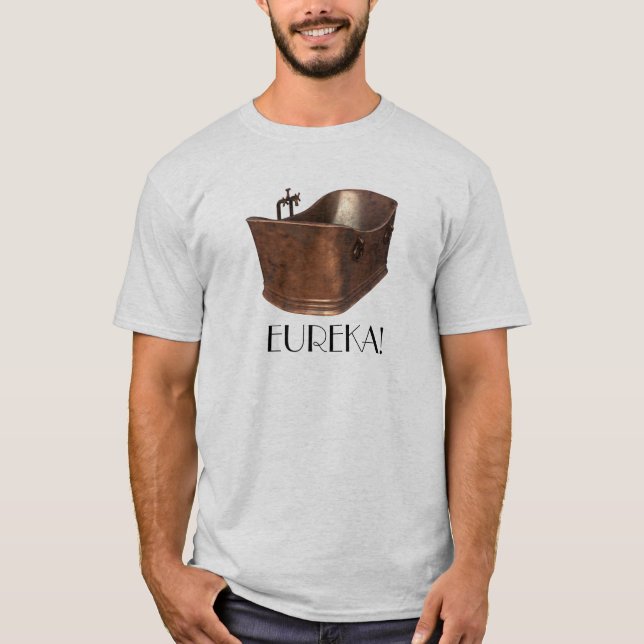 Archimedes Bathtub T Shirt (Framsida)