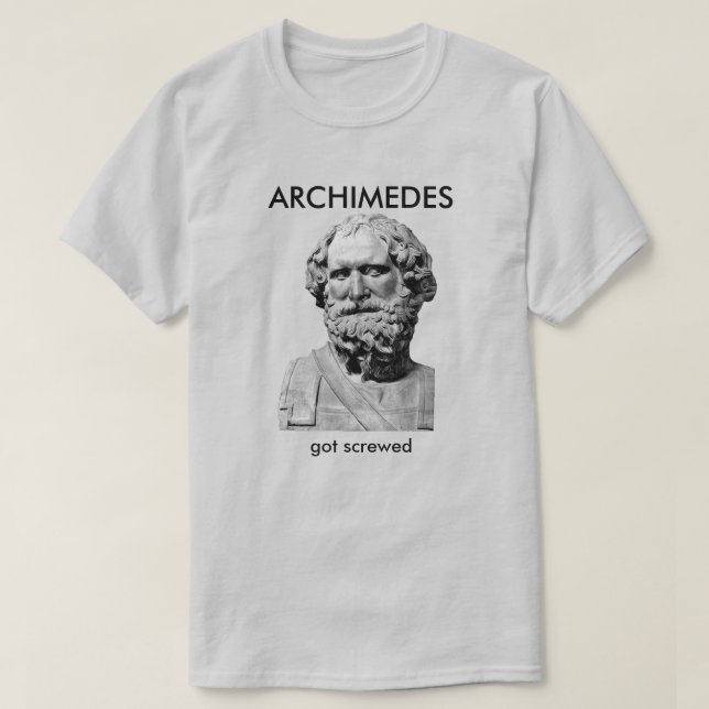 Archimedes Har Screged T Shirt (Design framsida)