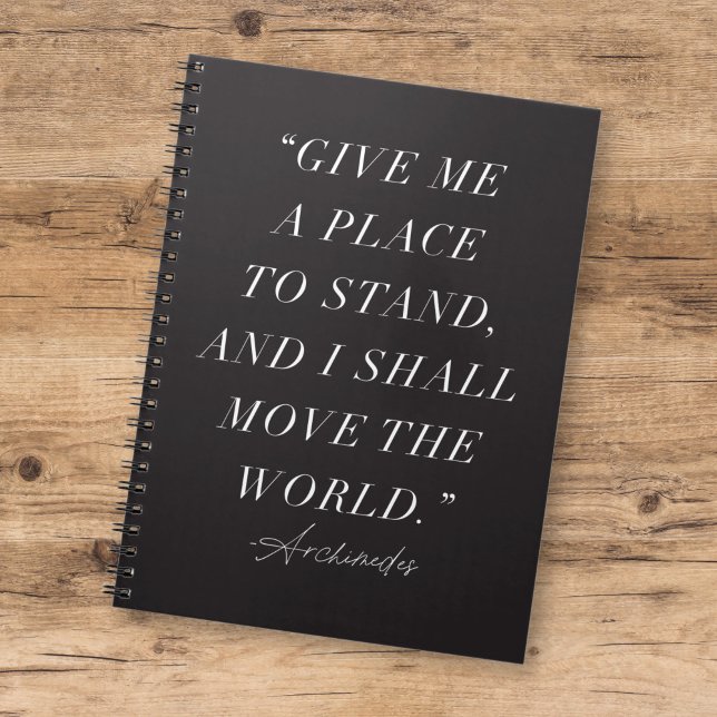 Archimedes inspirational Citate Notebook Anteckningsbok (Skapare uppladdad)