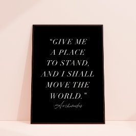Archimedes inspirational Quote Art Print Poster