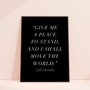 Archimedes inspirational Quote Art Print Poster