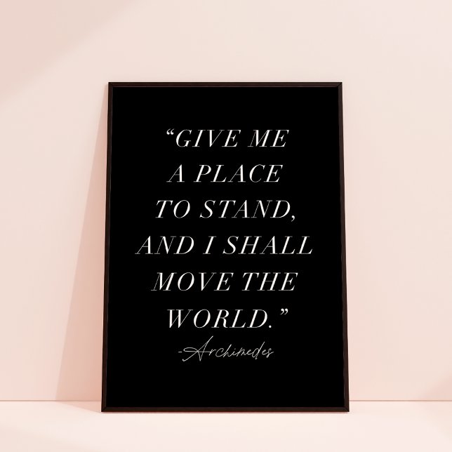 Archimedes inspirational Quote Art Print Poster (Skapare uppladdad)