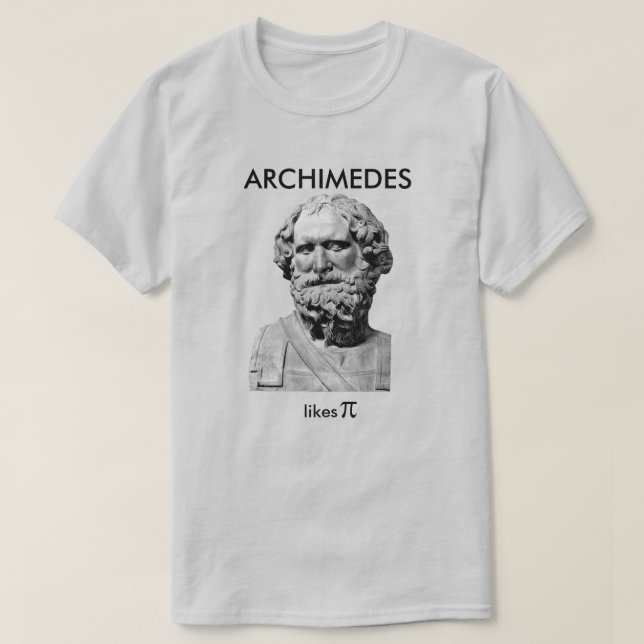 Archimedes Likes Pi T Shirt (Design framsida)