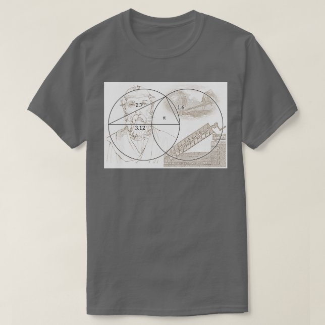 ARCHIMEDES och hans PI CONSTANT T Shirt (Design framsida)