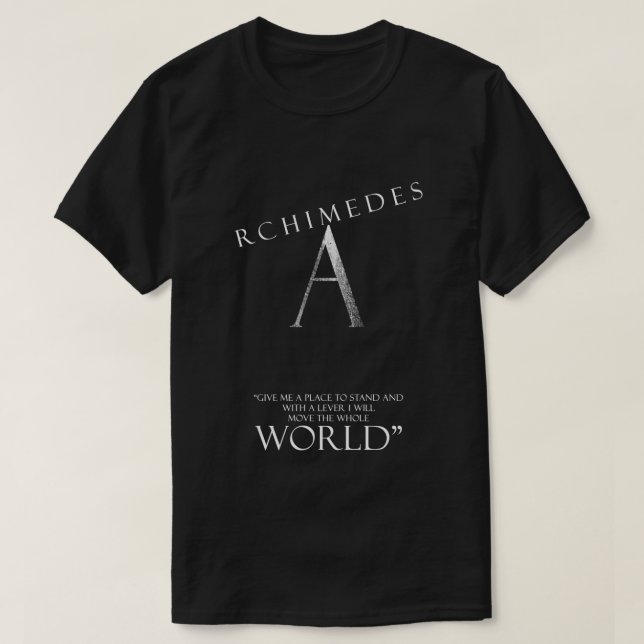 Archimedes Quote and Logotyp T Shirt (Design framsida)