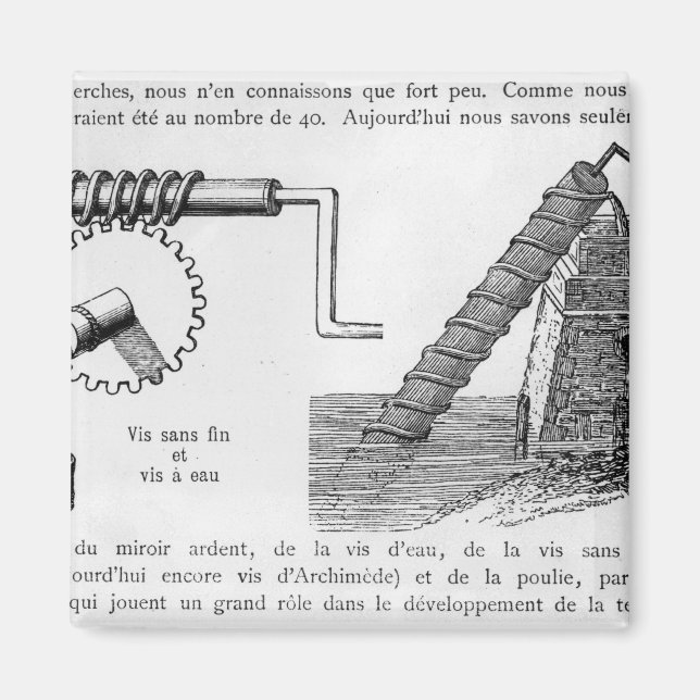 Archimedes skruvar magnet (Framsidan)