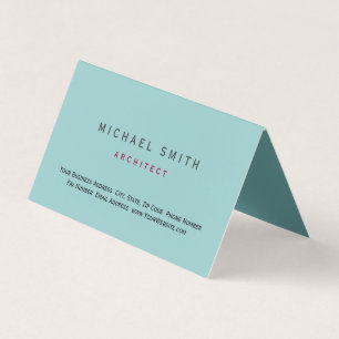 Architect Blue Modern Simple Minimal Affärskort Visitkort