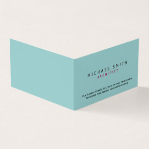 Architect Blue Modern Simple Minimal Affärskort Visitkort