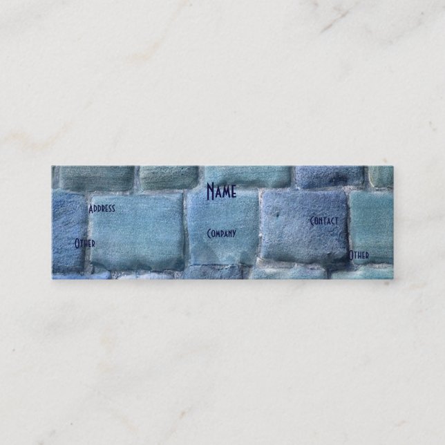 Architect Blue Sandstone Mini Visitkort (Framsida)