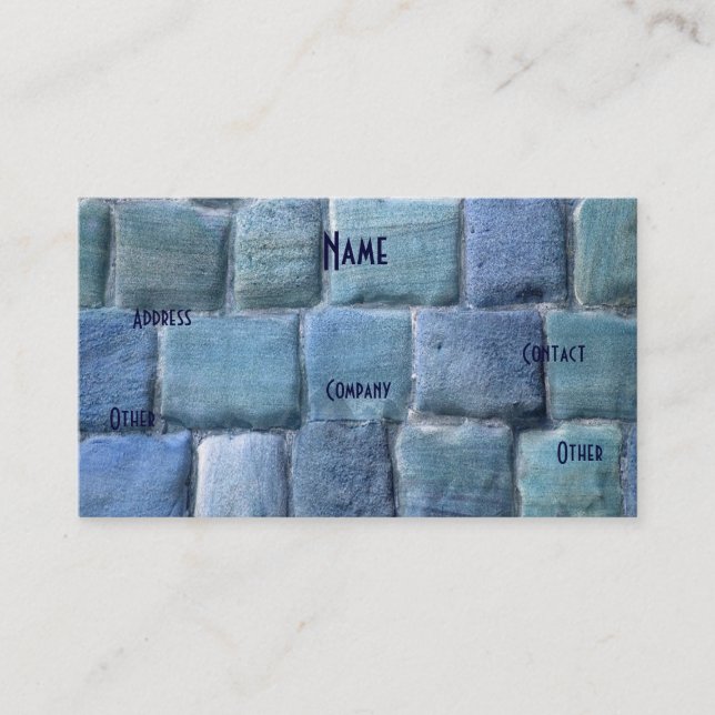 Architect Blue Sandstone Visitkort (Framsida)