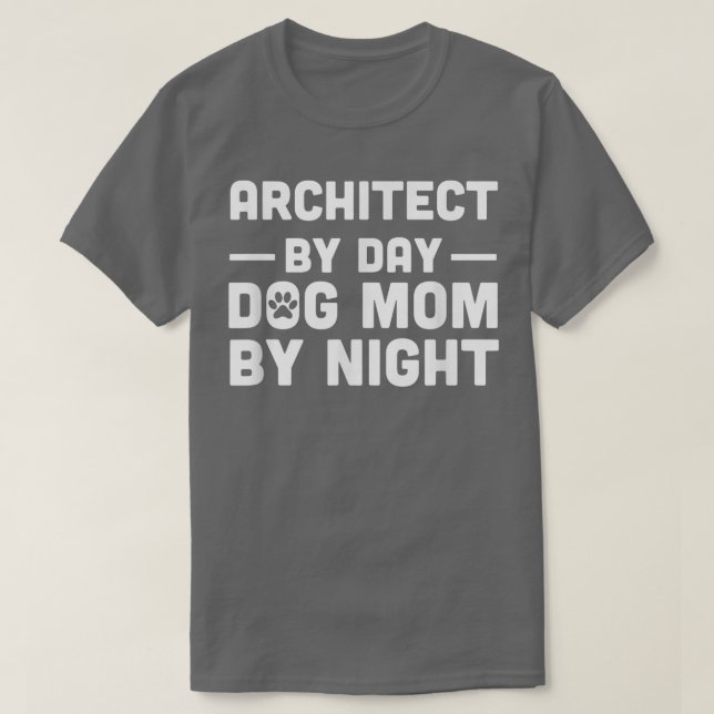 Architect By Day Cat Mom By Night  T Shirt (Design framsida)
