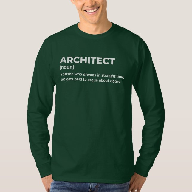 Architect Definition Satire Manar's Långärmad Top T Shirt (Framsida)