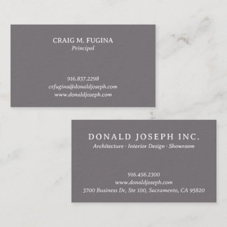 Architect Firm Business Card in Fossil Gray Visitkort