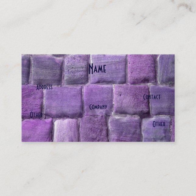 Architect Lila Blue Sandstone Visitkort (Framsida)