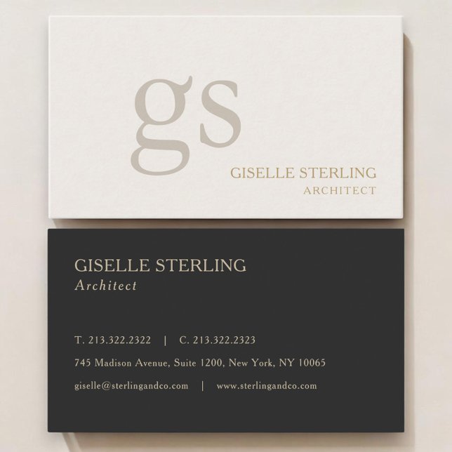 Architect Monogram Professional Visitkort (Skapare uppladdad)