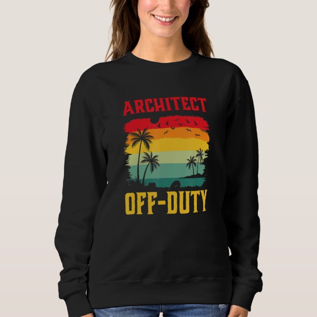 Architect On Holiday Off Duty  Summer Break Outfit T Shirt (Framsida)