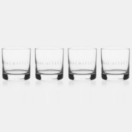 ARCHITECT Rocks Glas Dryckesglas Set / Grå