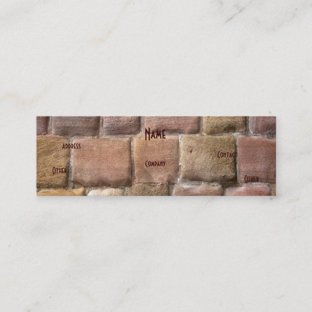 Architect Sandstone Blue I Mini Visitkort (Framsida)