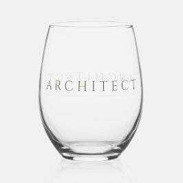 ARCHITECT Stemless Vin Glass / Sepia