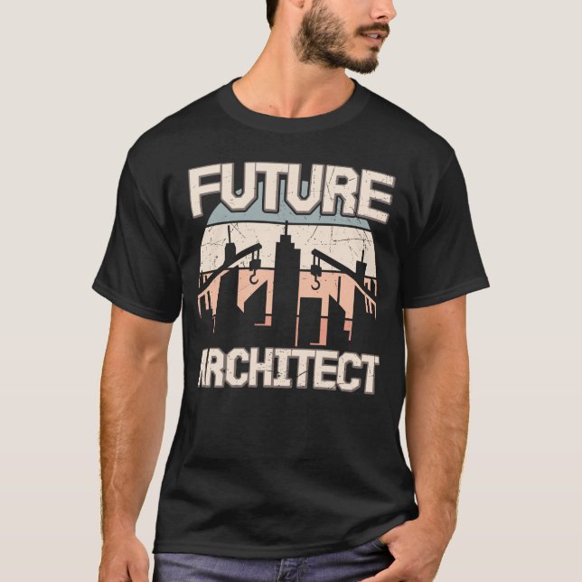 Architect Student Future Architect Retro T Shirt (Framsida)