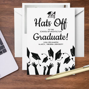 Architect Studenten Hats av Grad Photo Party Inbjudningar