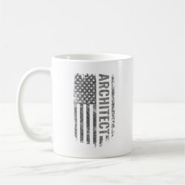 Architect USA Flag Distressed design Kaffemugg