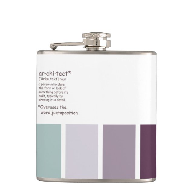 Architect Vinyl Wrapped Flask Fickplunta (Framsidan)