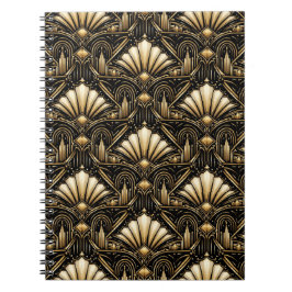 Architectural Art Deco | Classic Black Gold Anteckningsbok