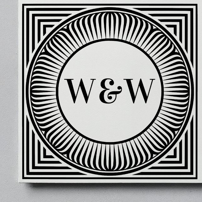 Architectural Geometric Monogram Art Stamp Stämpel (Skapare uppladdad)