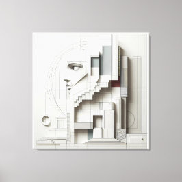 Architectural Labyrinth Profile Canvastryck