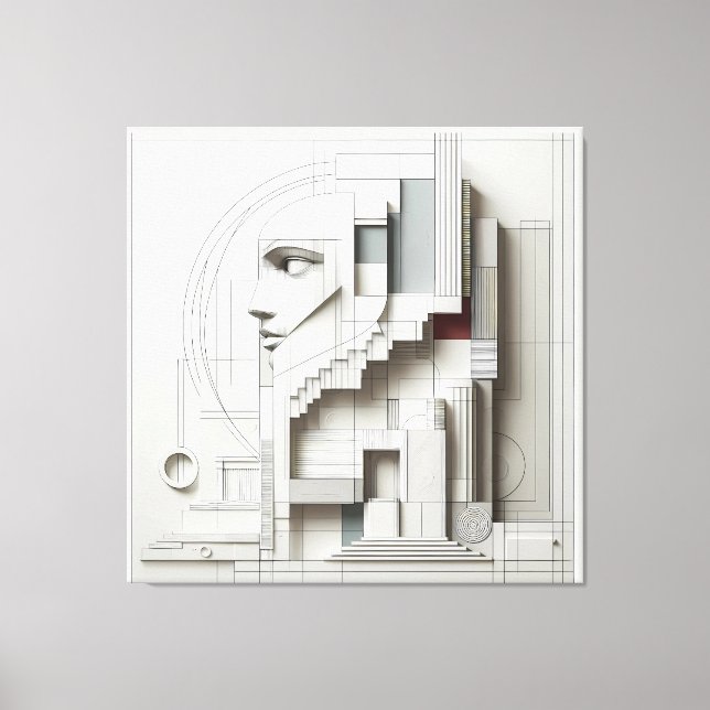 Architectural Labyrinth Profile Canvastryck (Framsida)